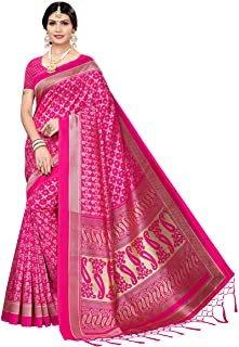 ANNI DESIGNER Women's Art Silk Saree with Blouse Piece