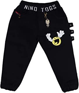 Nino Togs Washed Knitted Jeans with Rib & Keychain - NavyBlueNino Togs Washed Knitted Jeans with Rib & Keychain - NavyBlue