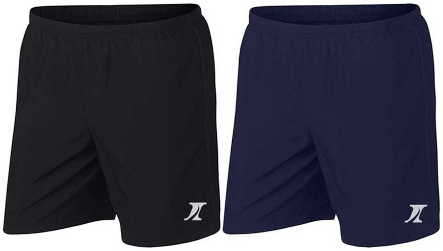 Solid Men Black, Blue Basic Shorts