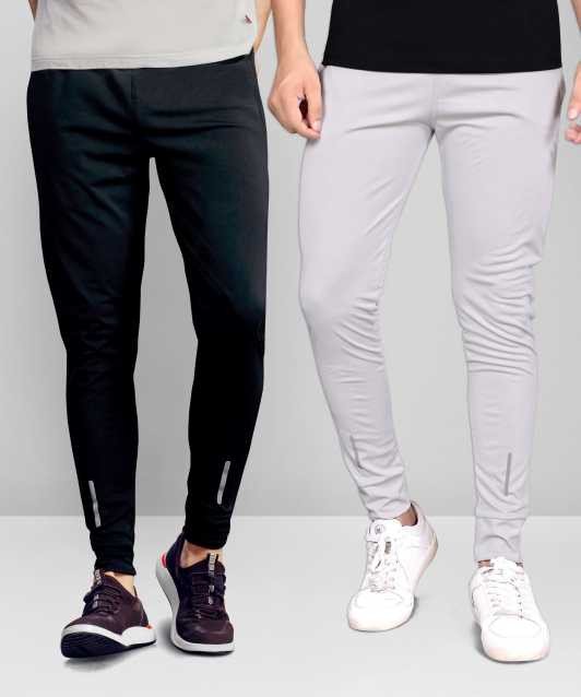Solid Men Black, Grey Track Pants